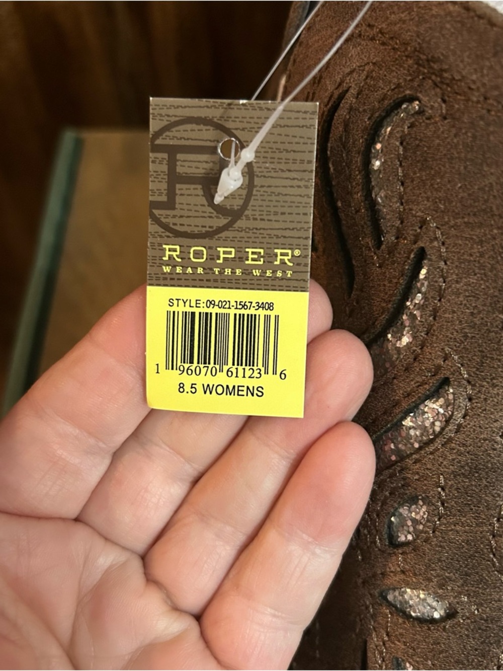 Roper Women’s Ava Glitz Glitter Western Bootie 8.5 - Picture 6 of 6